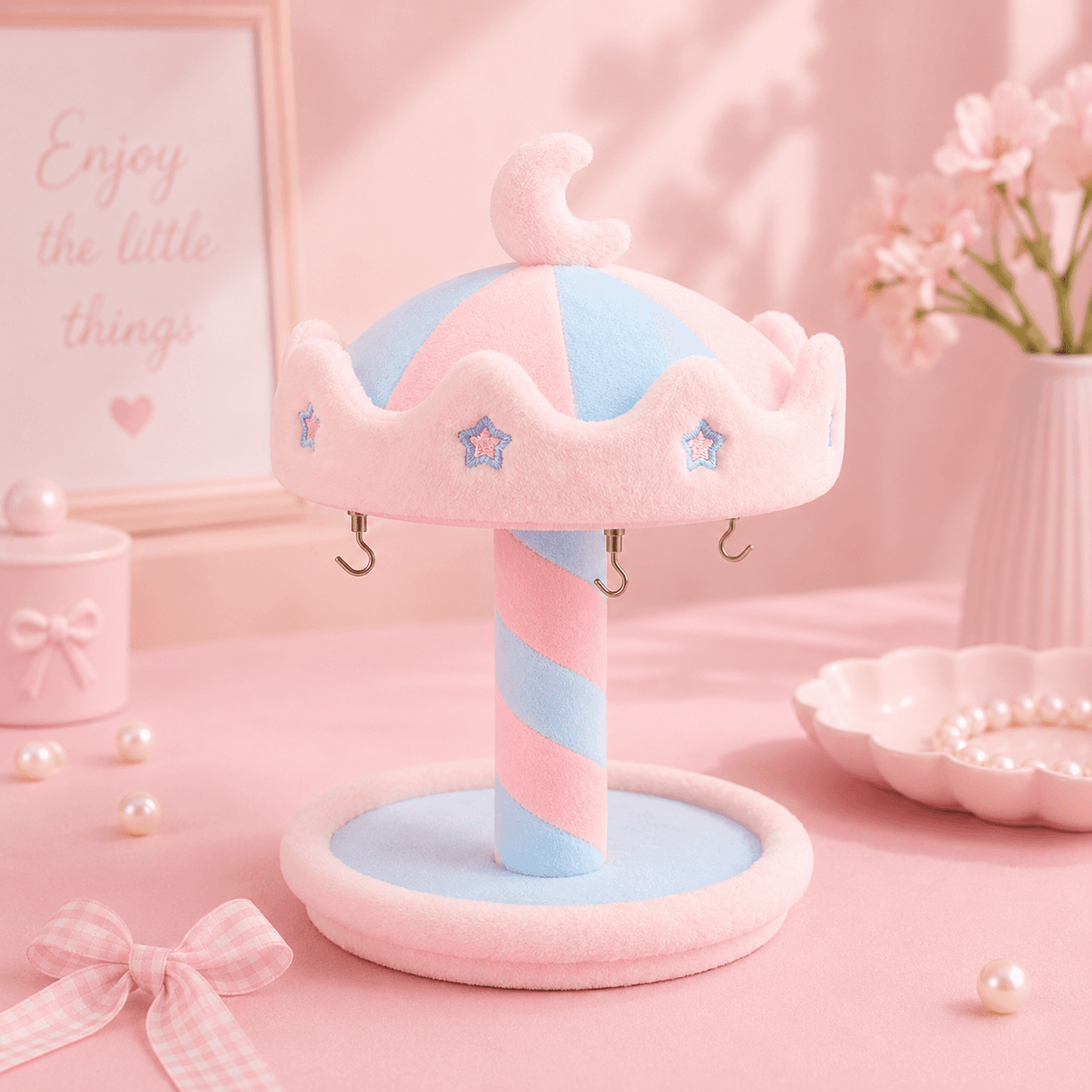 Rotating Carousel Plush Display Stand.