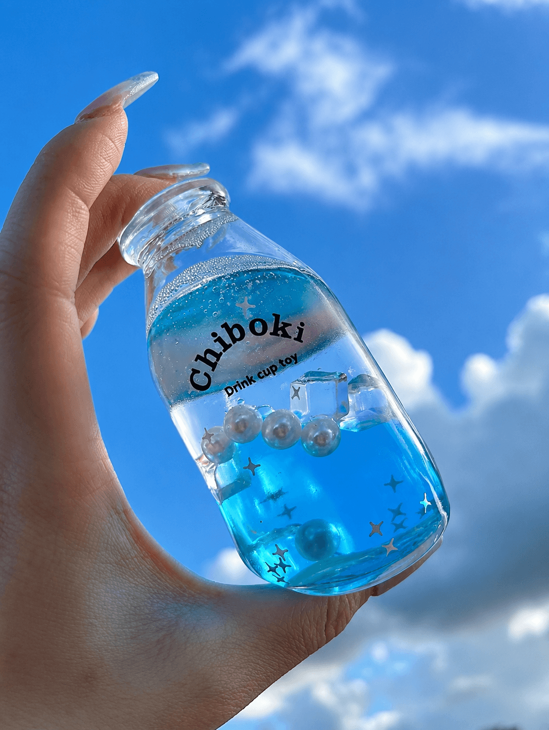 Original Chiboki Liquid Aqua Milk Bottle Squishy.