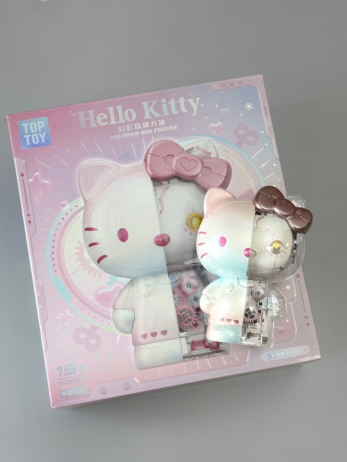 Bloques de construcción semimecánicos TOPTOY LIMITADOS (Sanrio) Hello Kitty Pink Ver. JUGUETE SUPERIOR