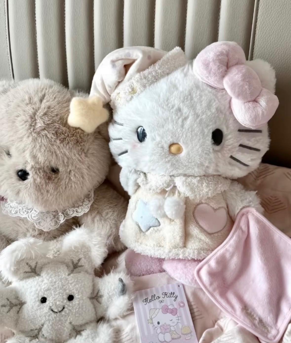 【平成レトロ】ハローキティ ぬいぐるみ おやすみ ドール パジャマ サンリオ特大 サンリオ スリーピーハローキティ おやすみぬいぐるみ