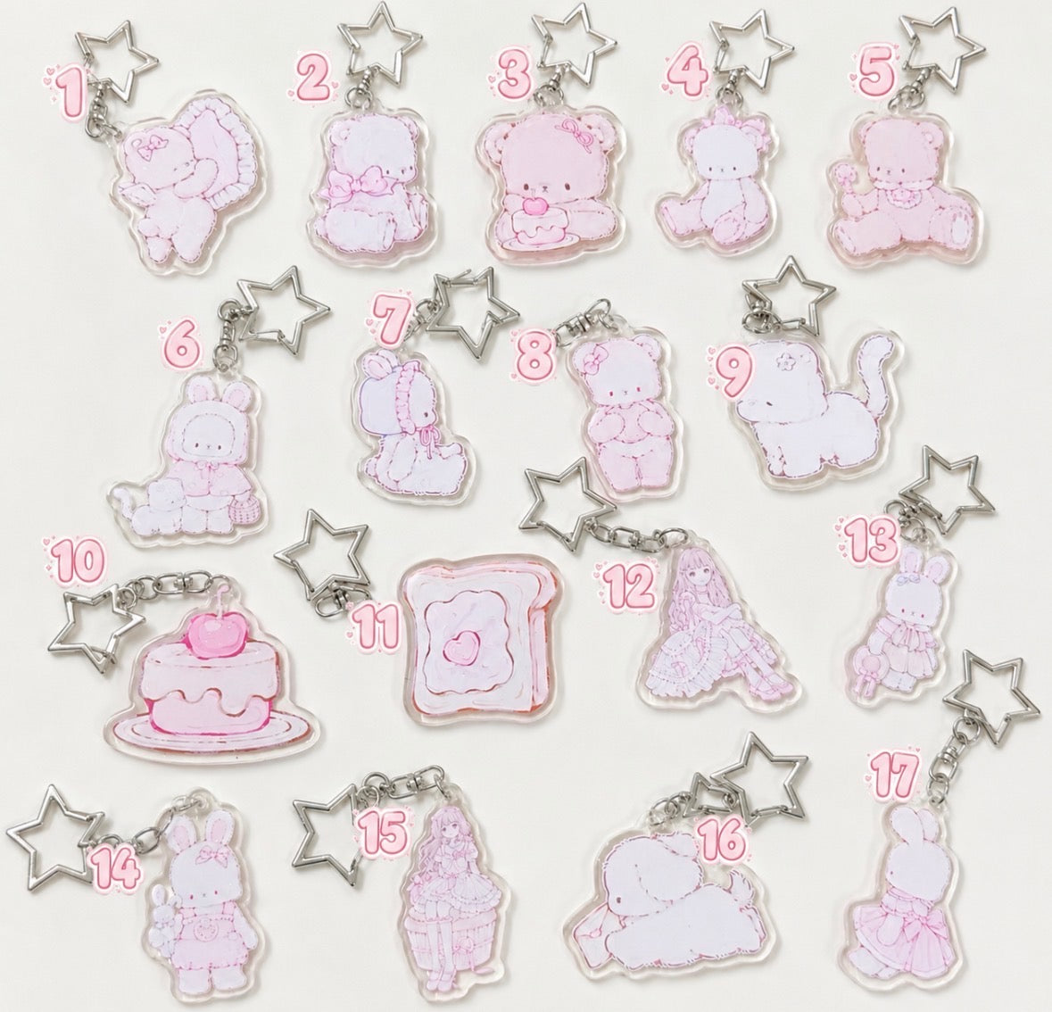 Sleepy Bunny Handmade Keychain Collection