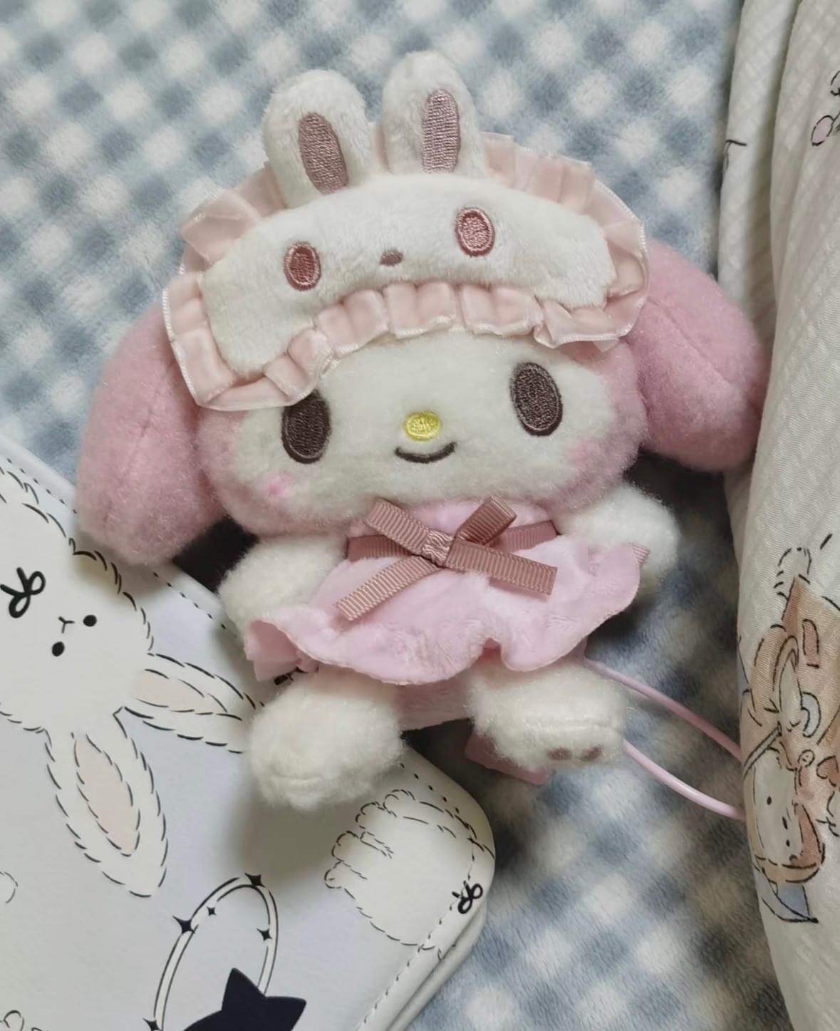 My Melody Sleep Mask Plush Pendant.
