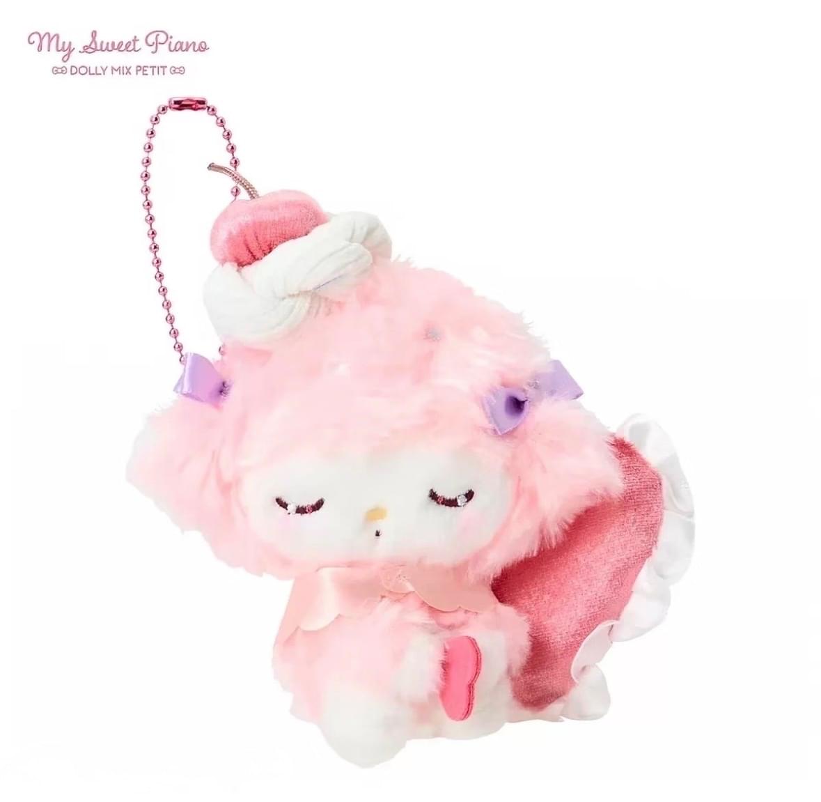 Dolly Mix Petit Official Strawberry Sleepy My Sweet Piano Plush Pendant.