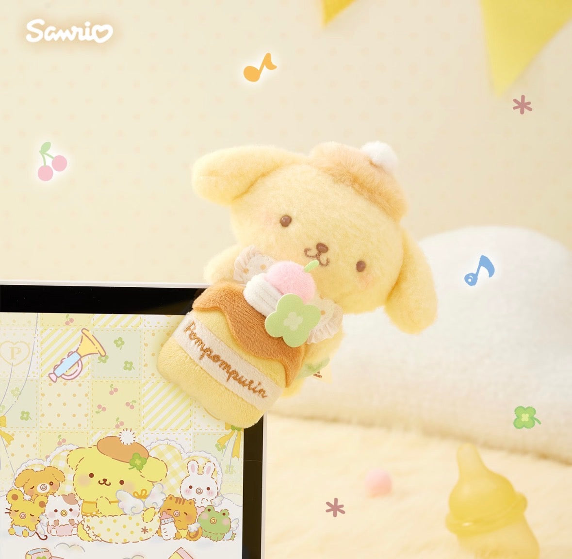 Pompompurin Official 30th Anniversary Honey Pudding Cake Mini Plush