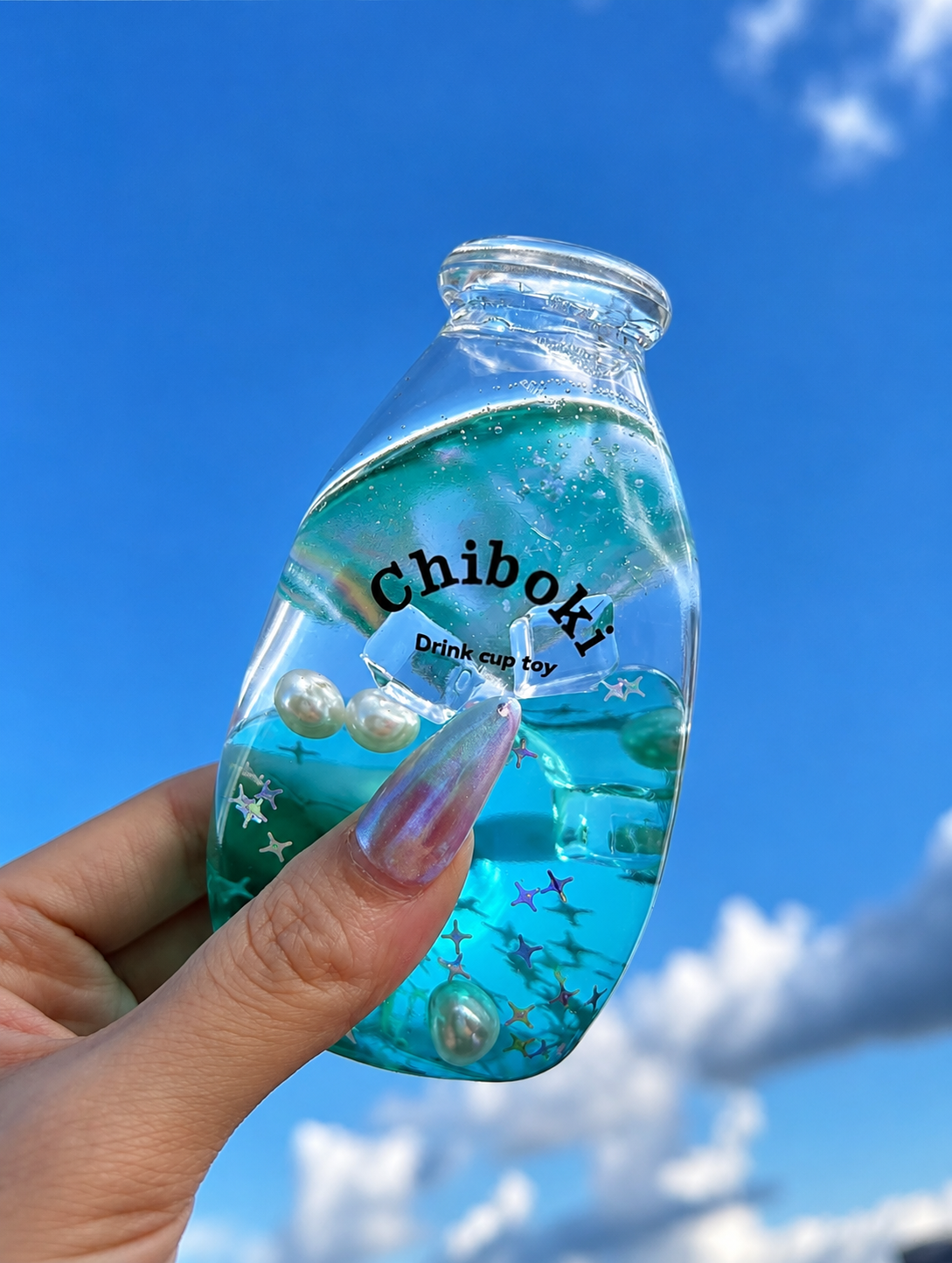 Original Chiboki Liquid Aqua Milk Bottle Squishy