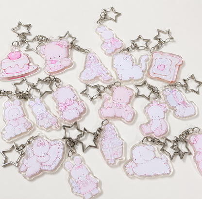 Sleepy Bunny Handmade Keychain Collection