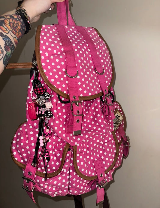 Vintage Heisei Retro Chain Donuts Pink Colorway Backpack