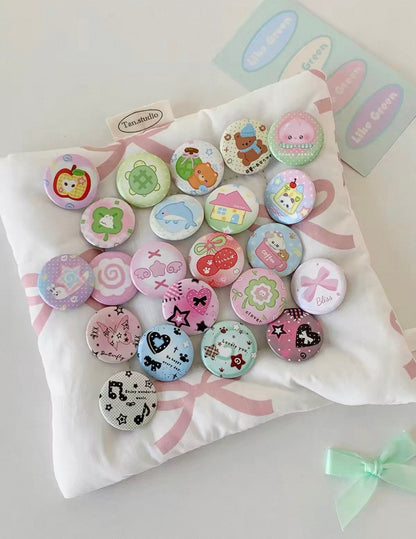 Y2k Heisei Badge Pins Set