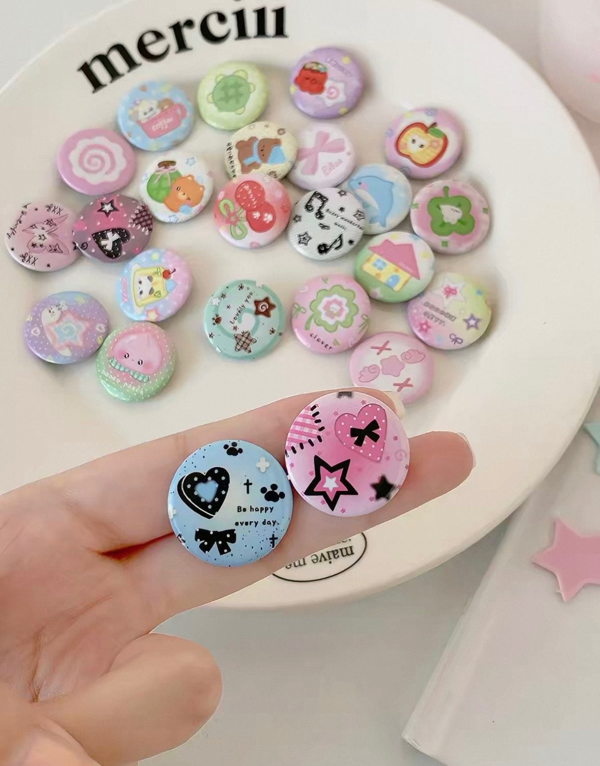 Y2k Heisei Badge Pins Set