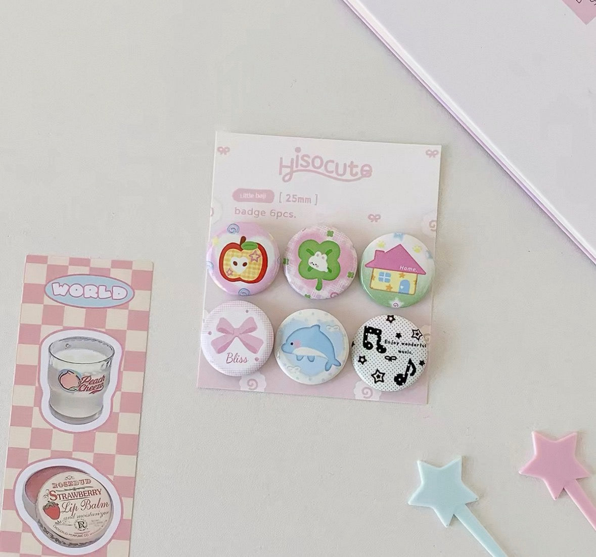 Y2k Heisei Badge Pins Set