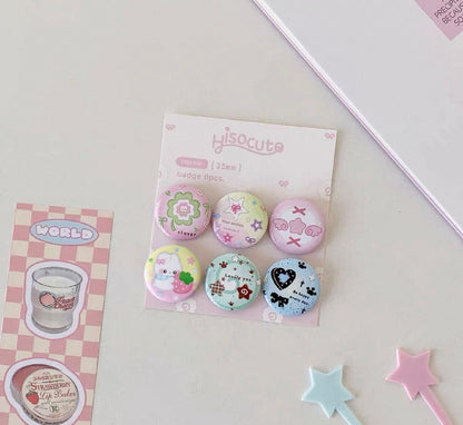 Y2k Heisei Badge Pins Set