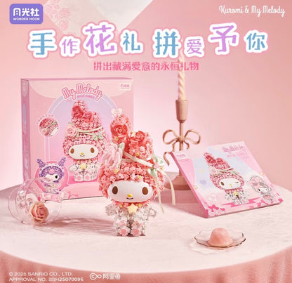 Kuromi & My Melody Sweet Garden Building Blocks Series.