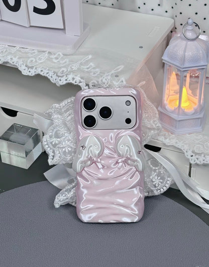 Satin Lace Angel Winged Yanzhu Iphone Case.