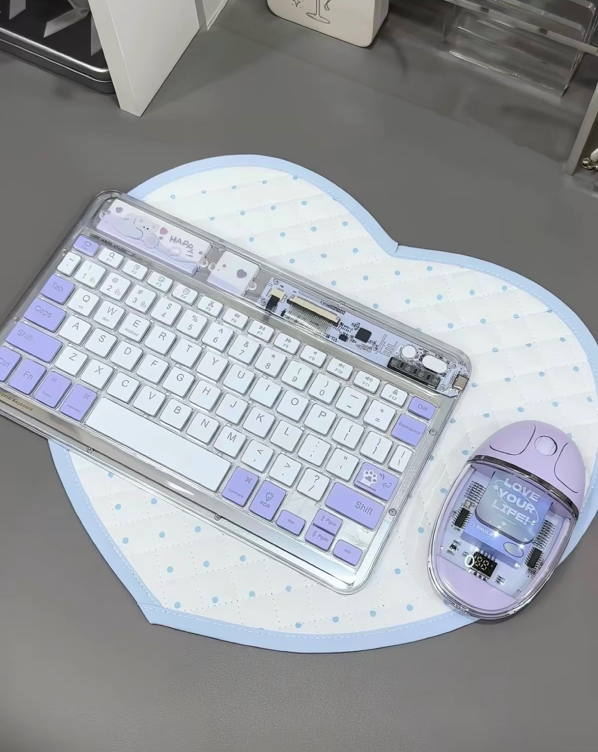 Magic Ice Crystal IPad Keyboard And Mouse [KITTEN EDITION]