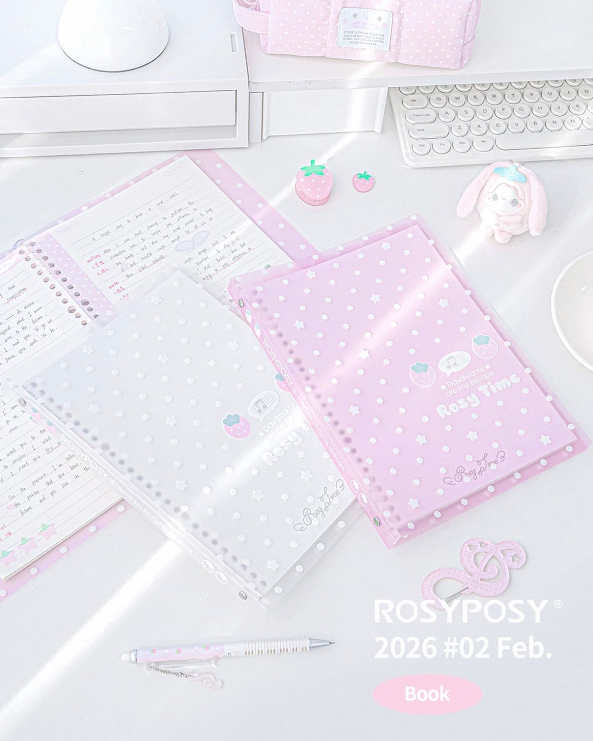 Rosyposy Polka Dots B5 Lined Notebook