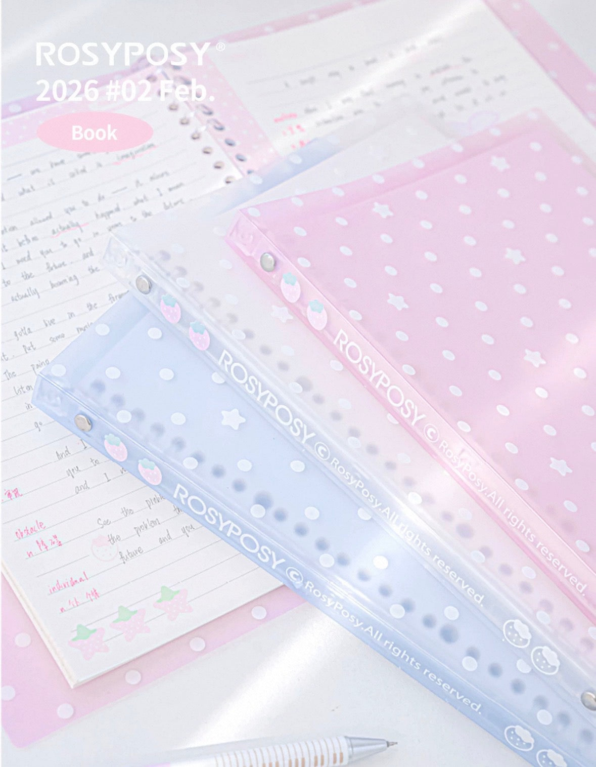 Rosyposy Polka Dots B5 Lined Notebook