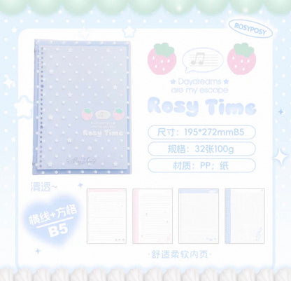 Rosyposy Polka Dots B5 Lined Notebook