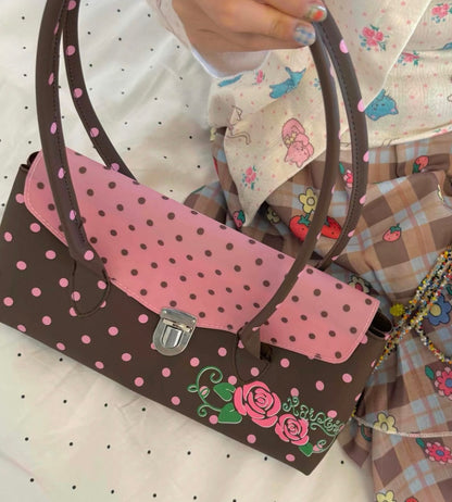 Original Guesthouse Rose Pink Chocolate Handbag
