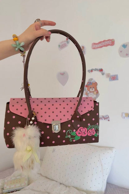 Original Guesthouse Rose Pink Chocolate Handbag