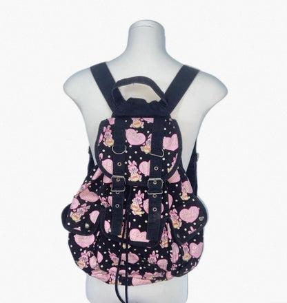 Love Bunny Heart Vintage Japanese Backpack
