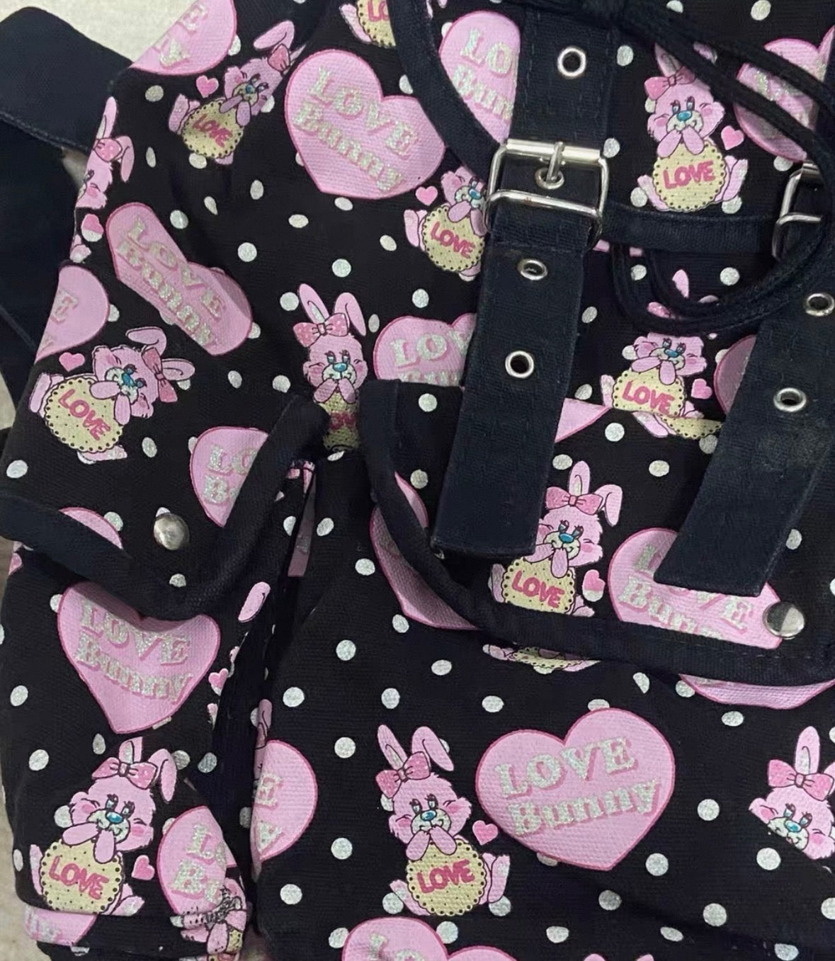 Love Bunny Heart Vintage Japanese Backpack