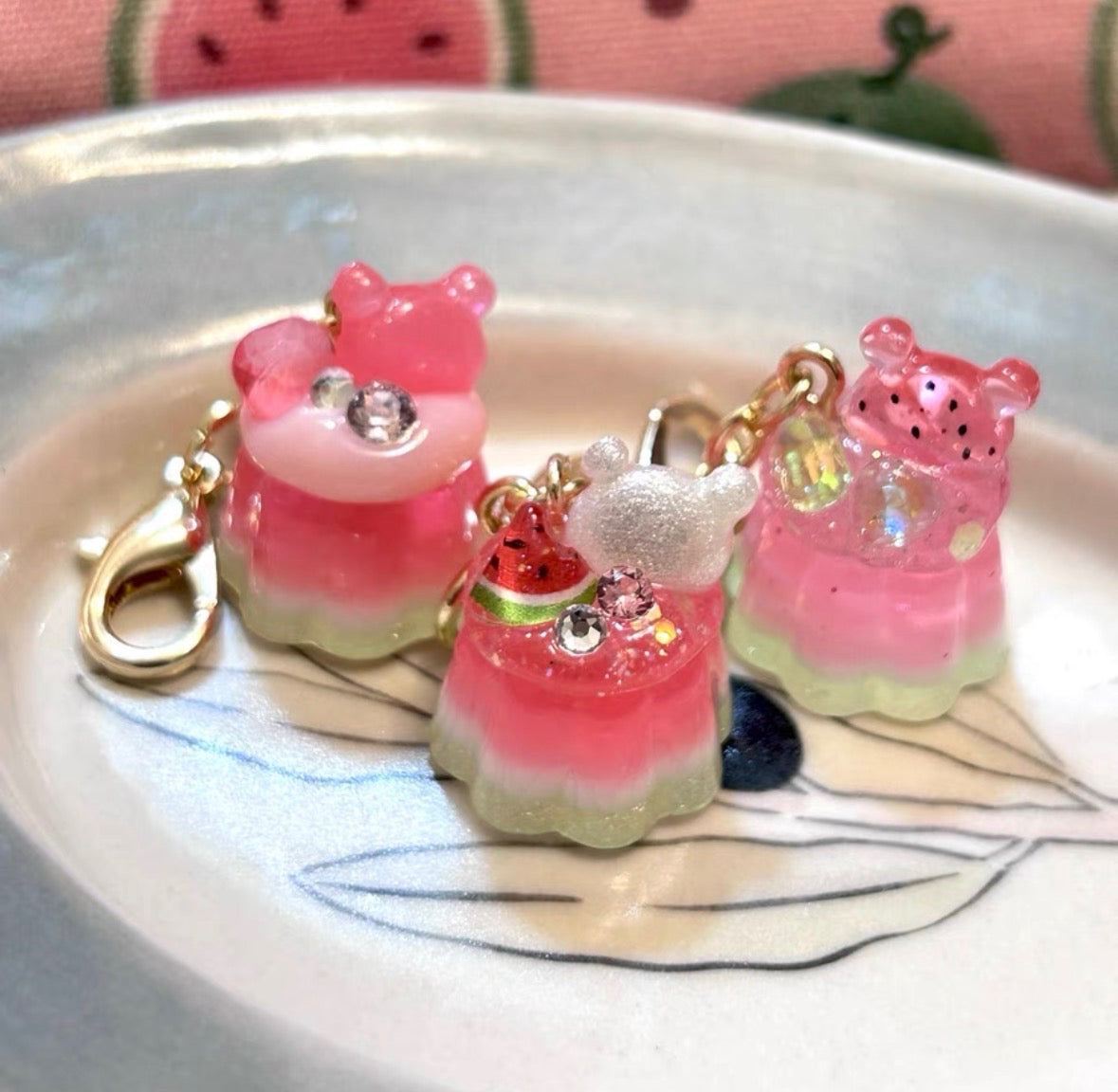 Watermelon Handmade Mini Keychain Charm