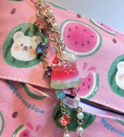 Watermelon Handmade Mini Keychain Charm