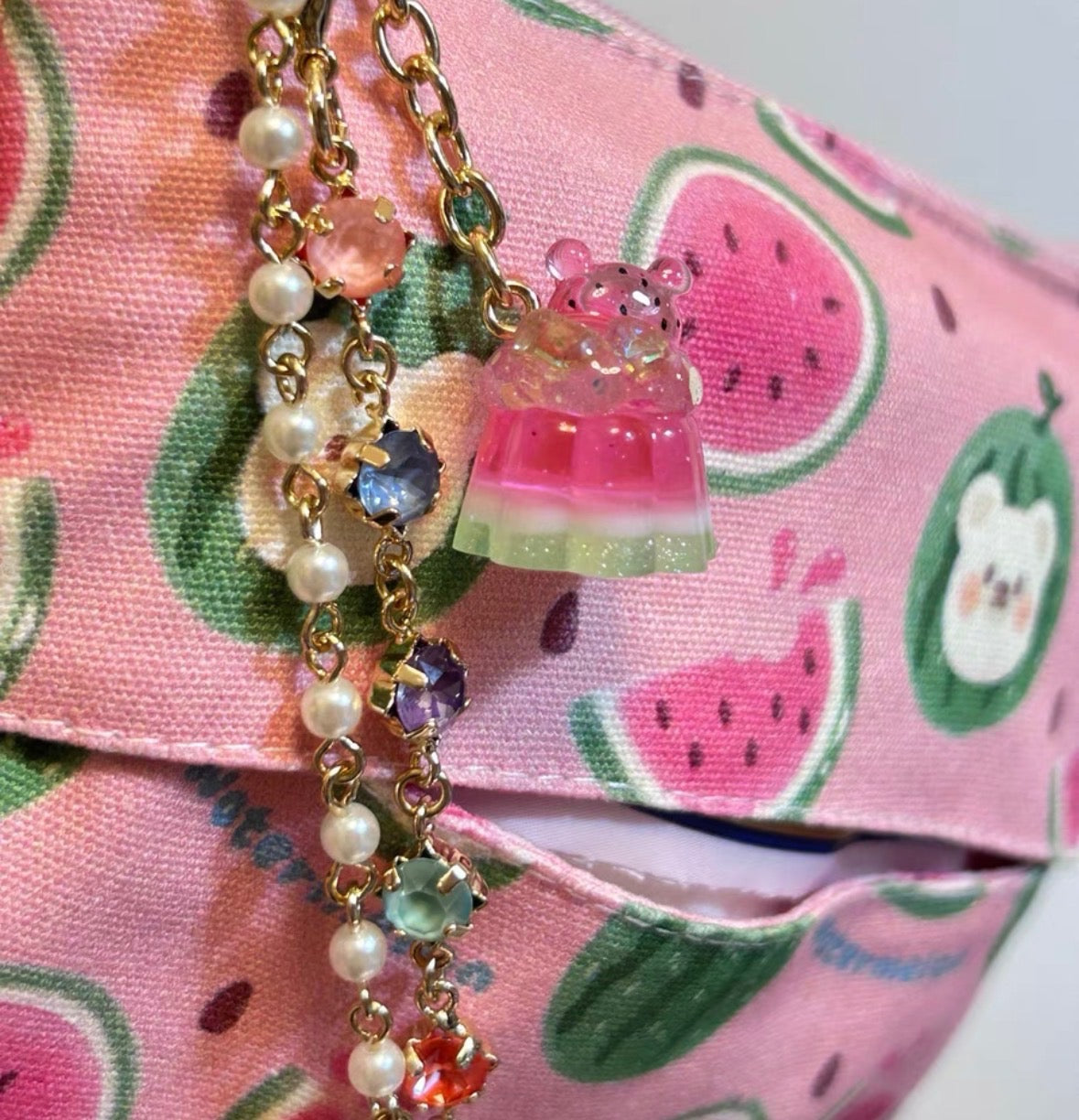 Watermelon Handmade Mini Keychain Charm