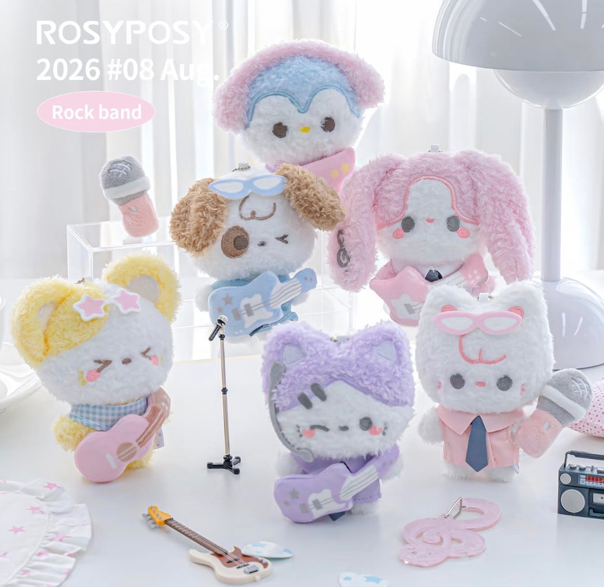 Rosyposy Rock Band Mini Mascot Plushies [NEW]