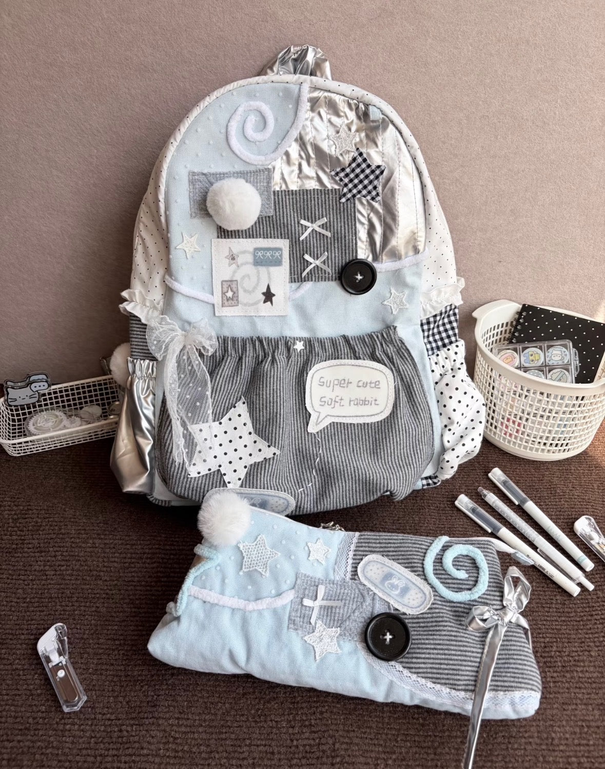 Sea Salt Handmade Patch Work Backpack
