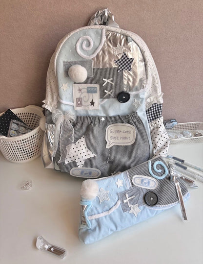 Sea Salt Handmade Patch Work Backpack