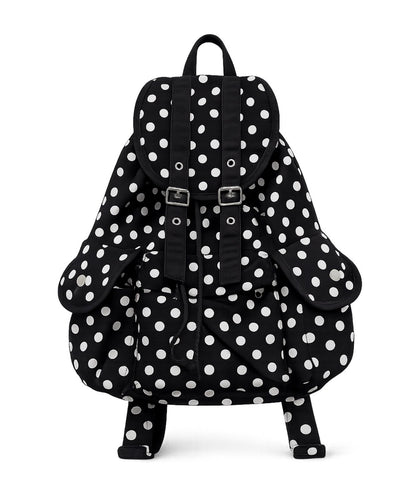 Vintage Heisei Retro Black Polka Dots Backpack