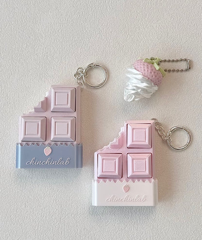 Fidget Clicker ChinChinLab Chocolate & Popsicle Keychain