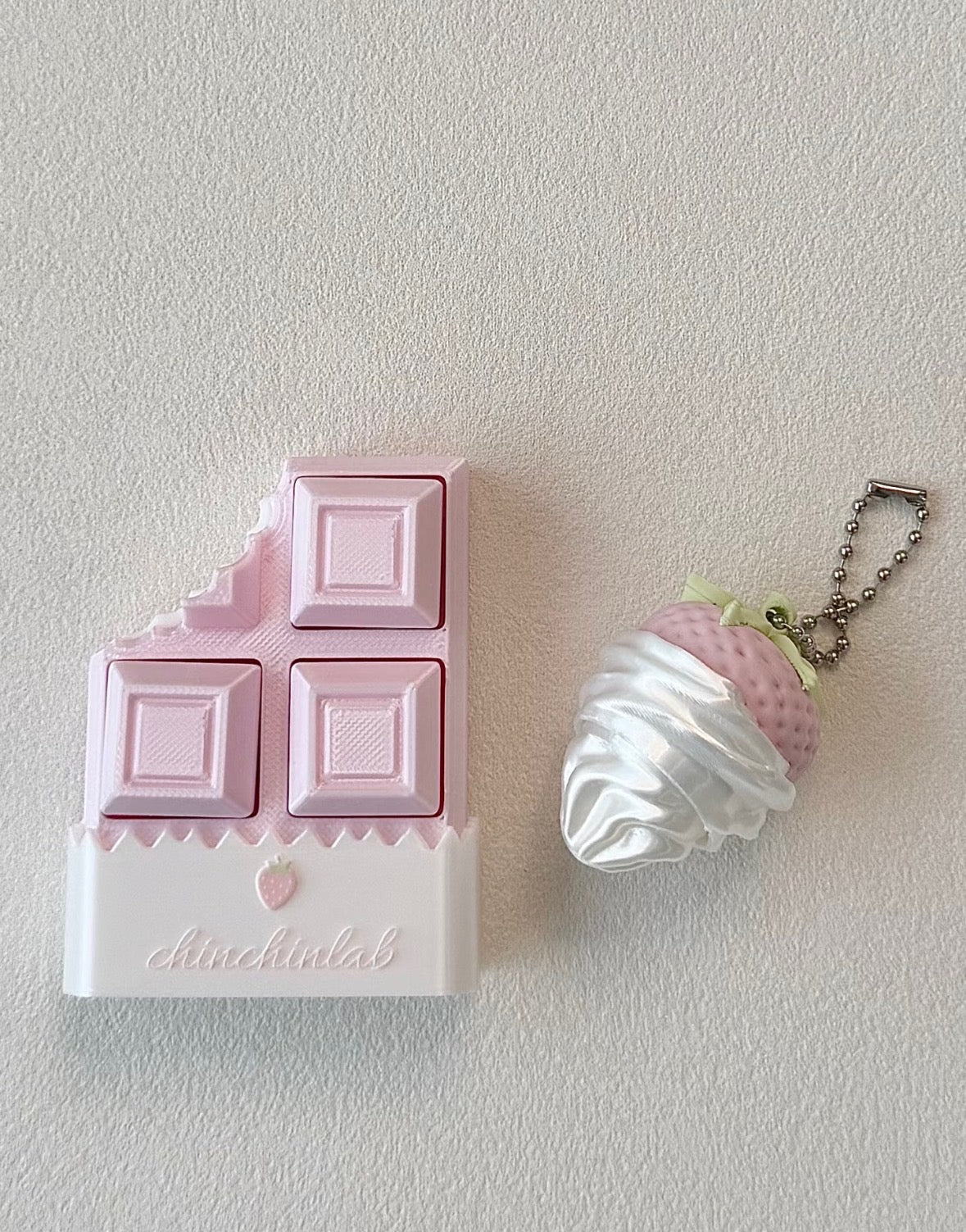 Fidget Clicker ChinChinLab Chocolate & Popsicle Keychain
