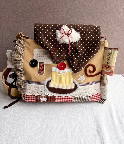 Patchy Pudding Cake Handmade Handbag