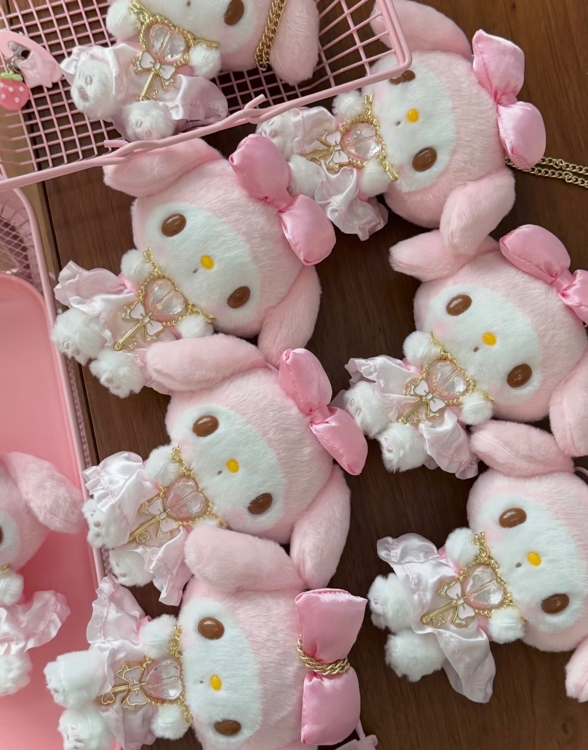 My Melody Heart Key Charm Plush