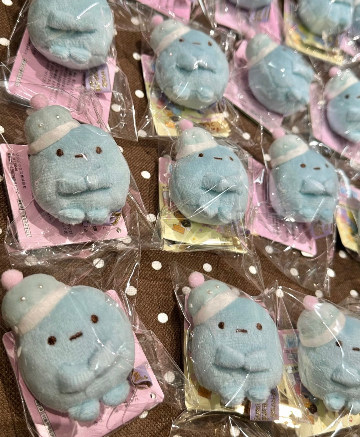 San-X Sumikko Gurashi Collection Tapioca Blue With Pearl Hat Tenori Plush