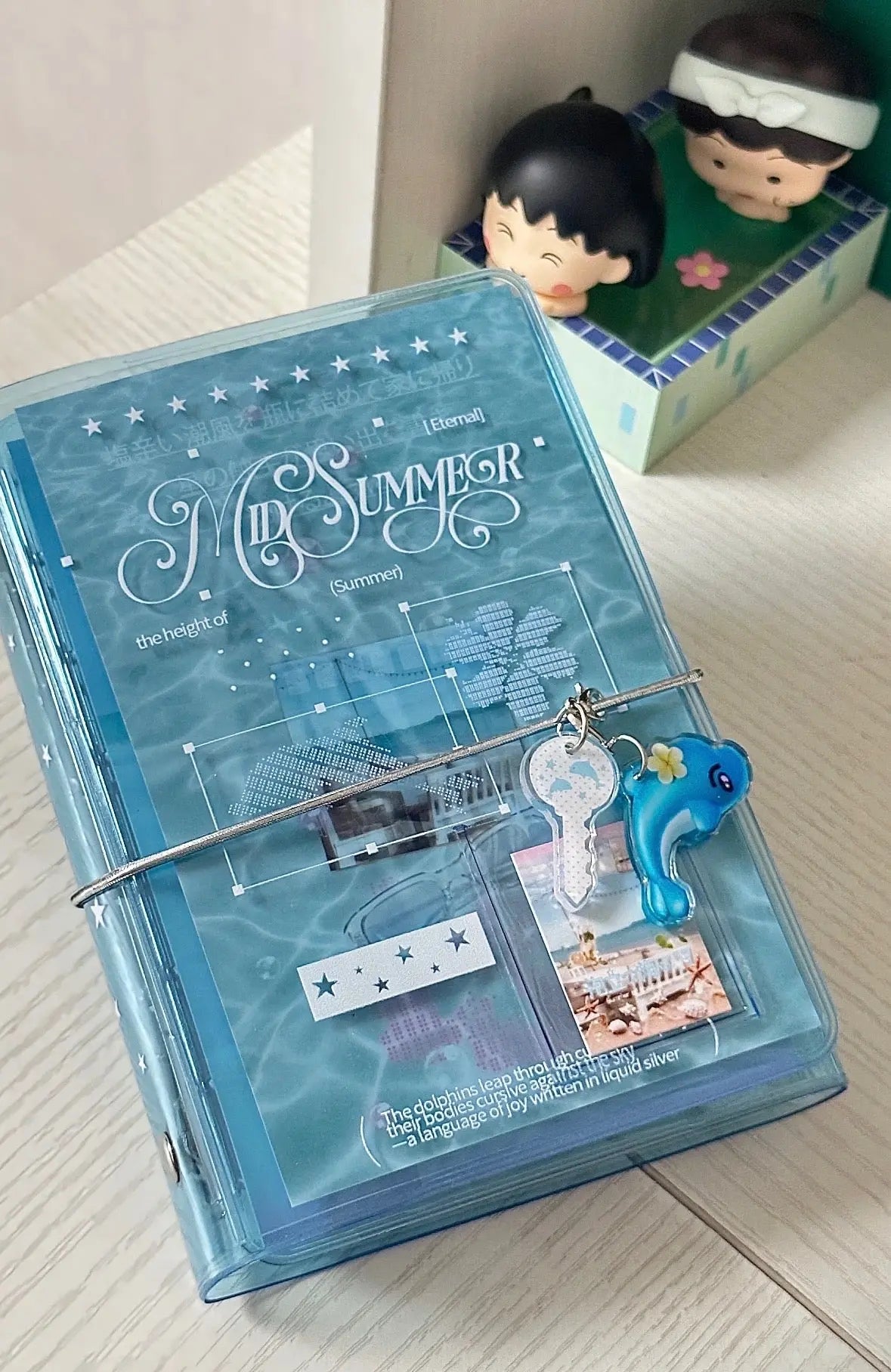 Mid Summer A7 Trifold Dolphin Binder (BLUE) Waka Waka
