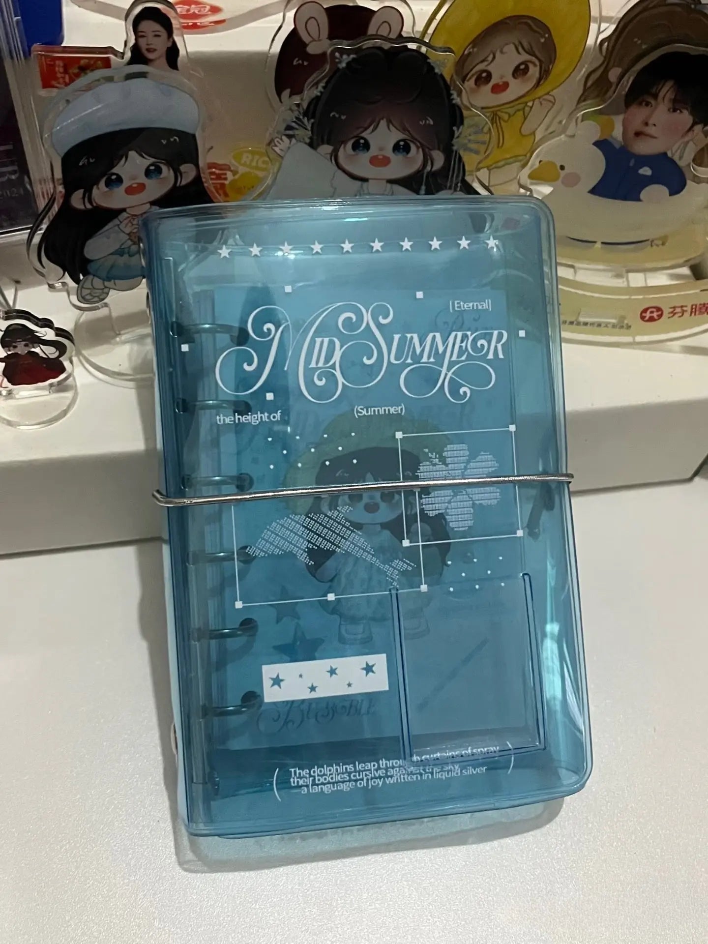Mid Summer A7 Trifold Dolphin Binder (BLUE) Waka Waka