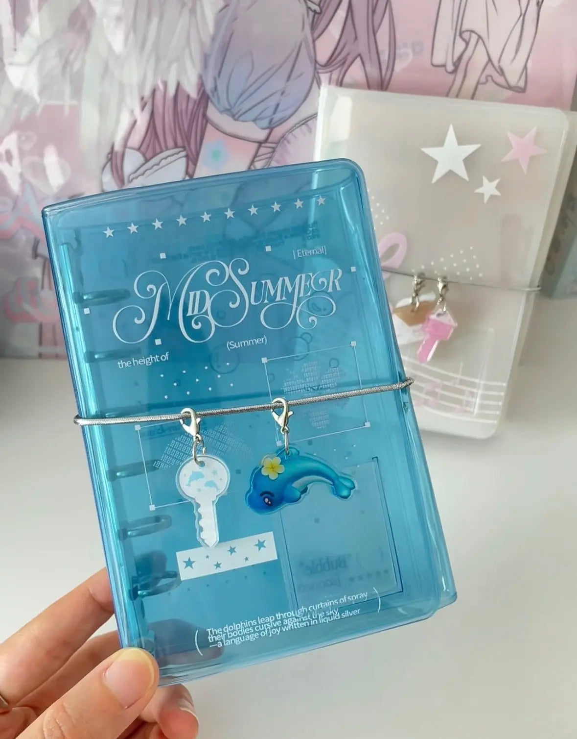 Mid Summer A7 Trifold Dolphin Binder (BLUE) Waka Waka