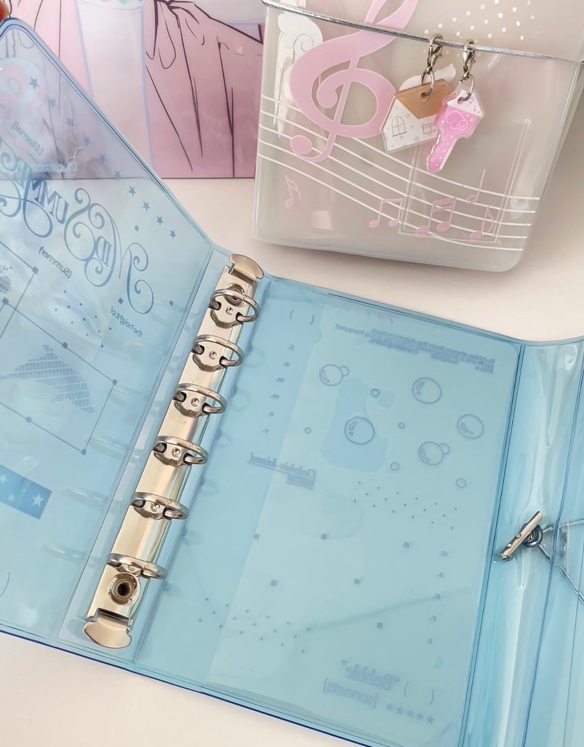 Mid Summer A7 Trifold Dolphin Binder (BLUE) Waka Waka