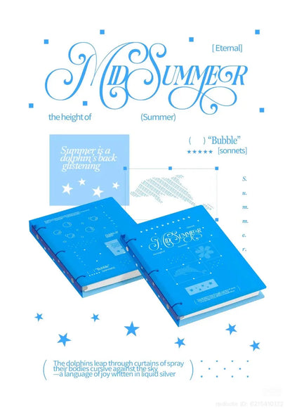Mid Summer A7 Trifold Dolphin Binder (BLUE) Waka Waka