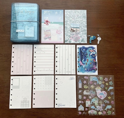 Mid Summer A7 Trifold Dolphin Binder (BLUE) Waka Waka