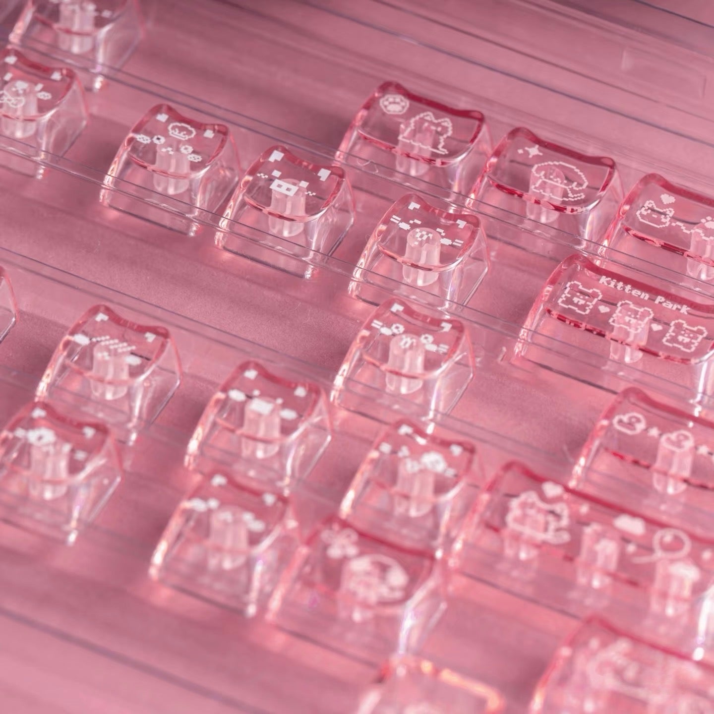 Pixel Kitty Keyboard Key Caps Set (167 Keys PBT + PC) SOULCAT