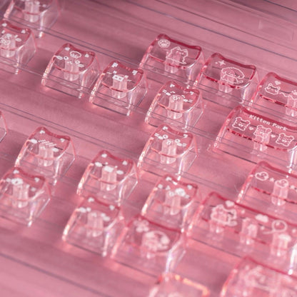 Pixel Kitty Keyboard Key Caps Set (167 Keys PBT + PC) SOULCAT