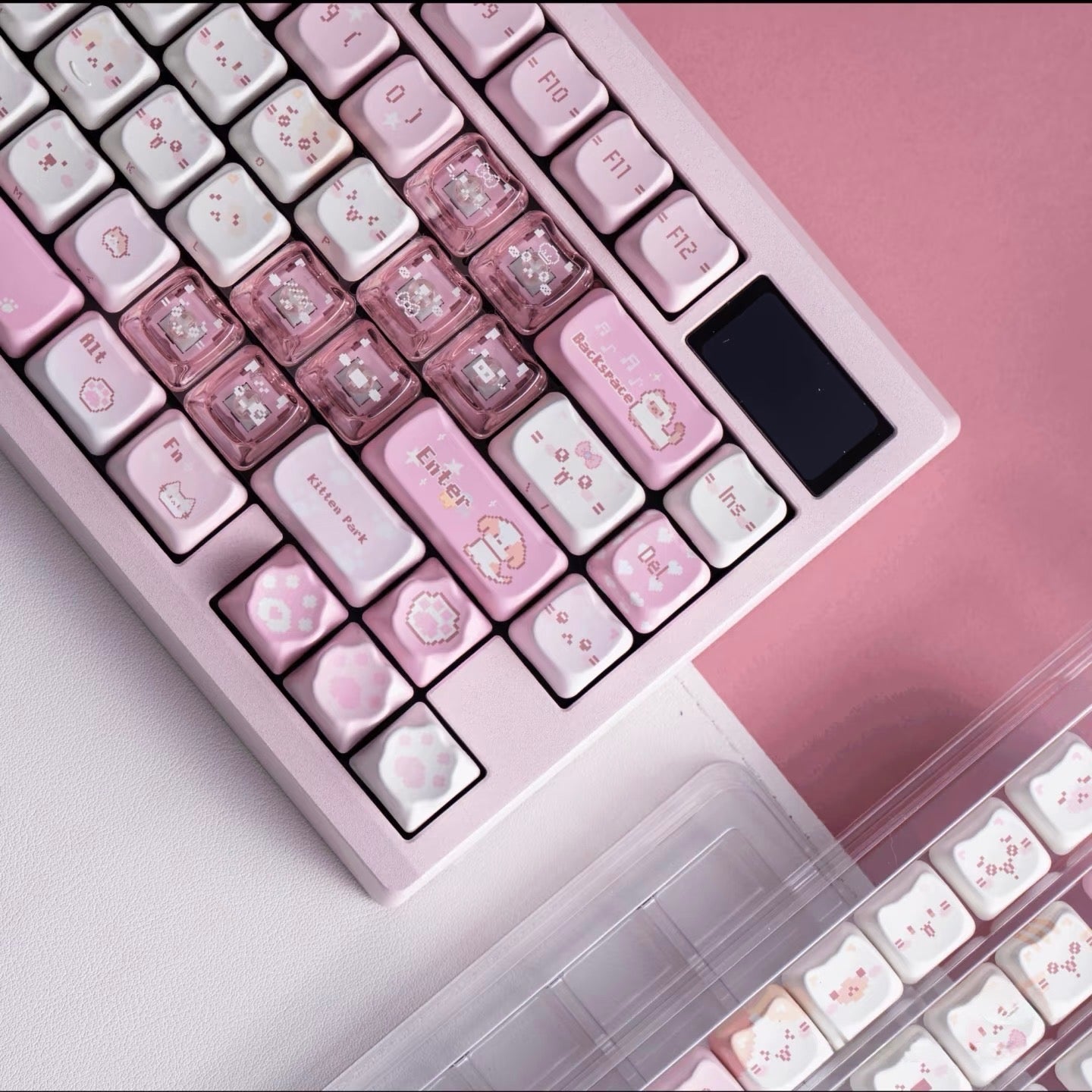 Pixel Kitty Keyboard Key Caps Set (167 Keys PBT + PC) SOULCAT
