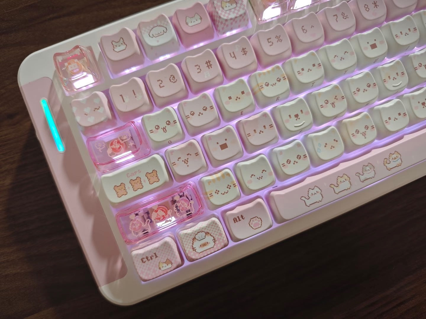 Pixel Kitty Keyboard Key Caps Set (167 Keys PBT + PC) SOULCAT