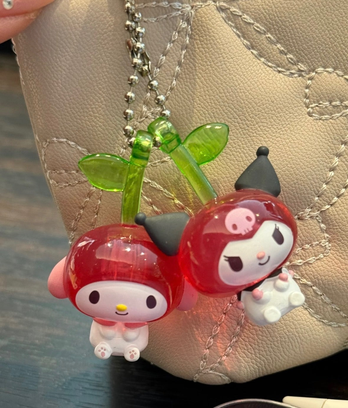 Sanrio Cherry Swing Gashapon Keychain Bandai