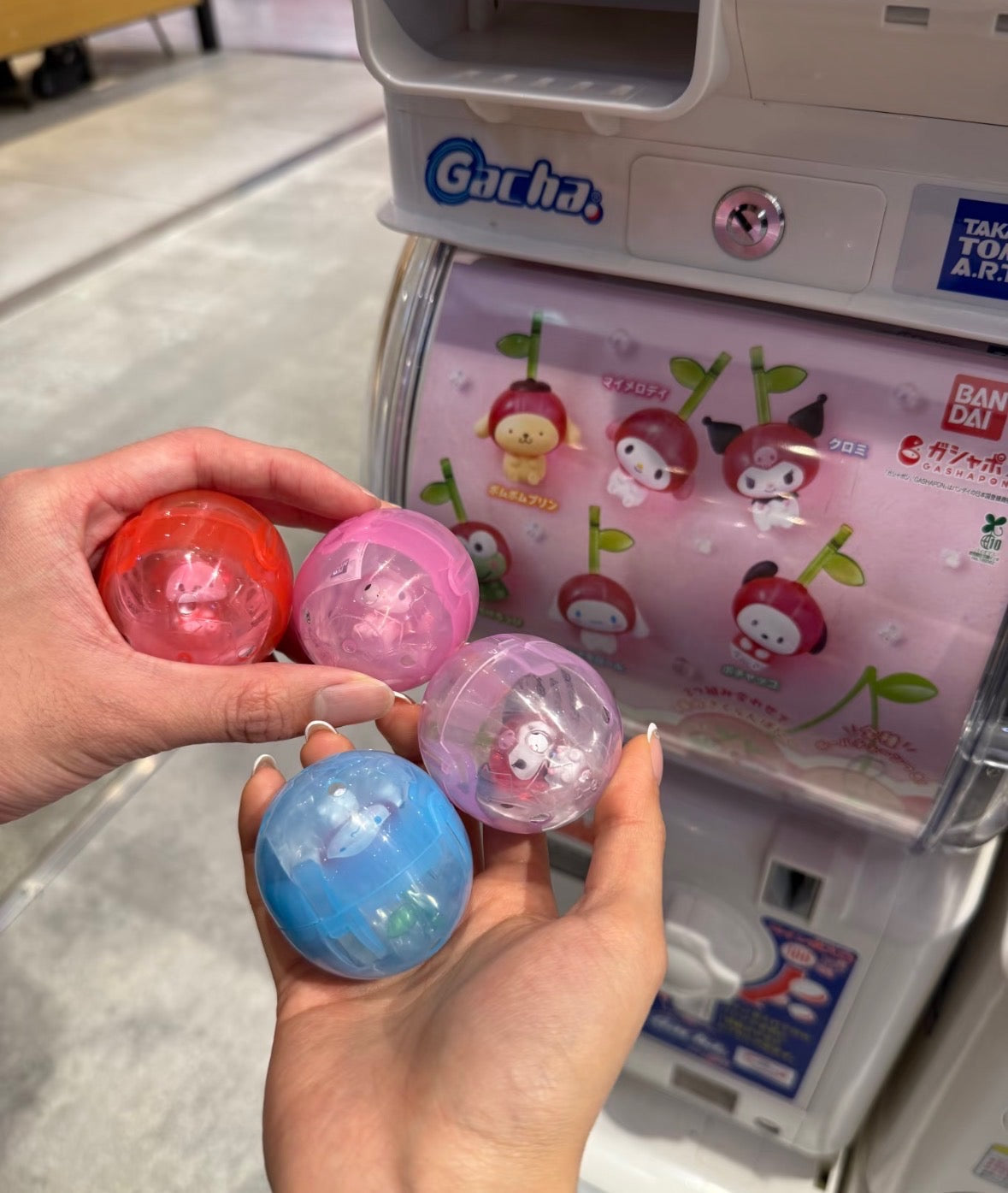 Sanrio Cherry Swing Gashapon Keychain Bandai