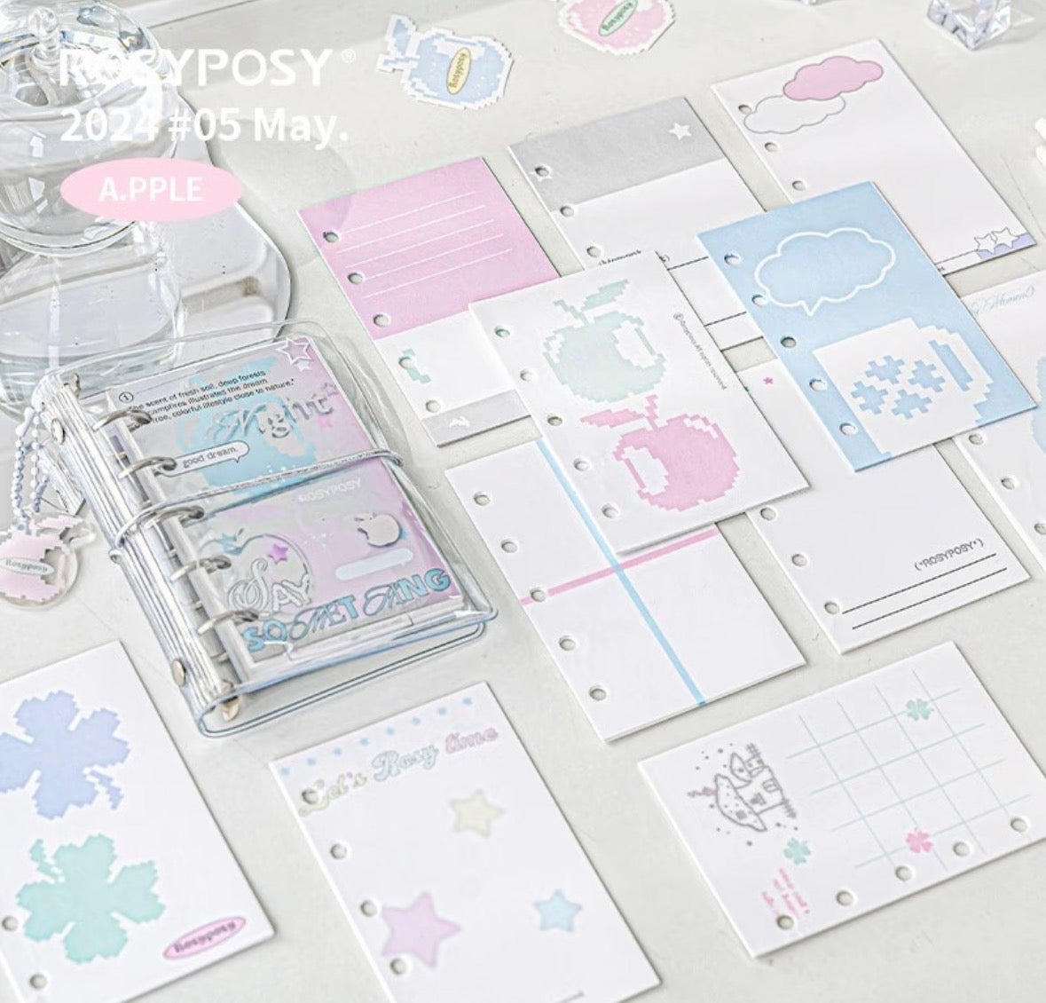 RosyPosy M5 Pocket Loose Leaf Binder RosyPosy